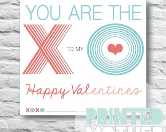 X to my O Valentine Printable PDF Gift Cards Tags | Tic Tac Toe Valentine | No Candy Valentine | Classroom Favors Gifts | Instant Download