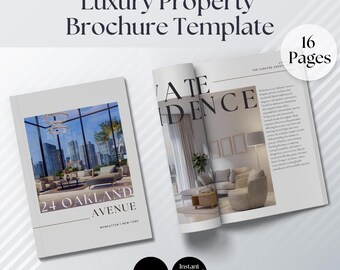 Luxury Real Estate Brochure Template | Customizable Canva Layout (16 Pages)