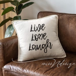Live Love Laugh printable wall art, black white typography print, Live Love Laugh sign, inspirational quote, Typography Live Love Laugh art image 5
