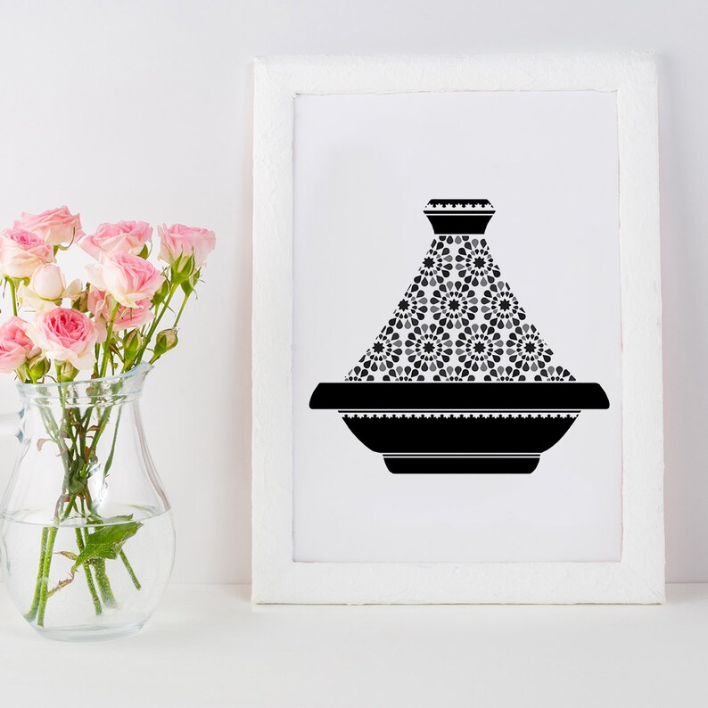 Moroccan Tagine Morocco Print Kitchen Art Kitchen Artwork Etsy