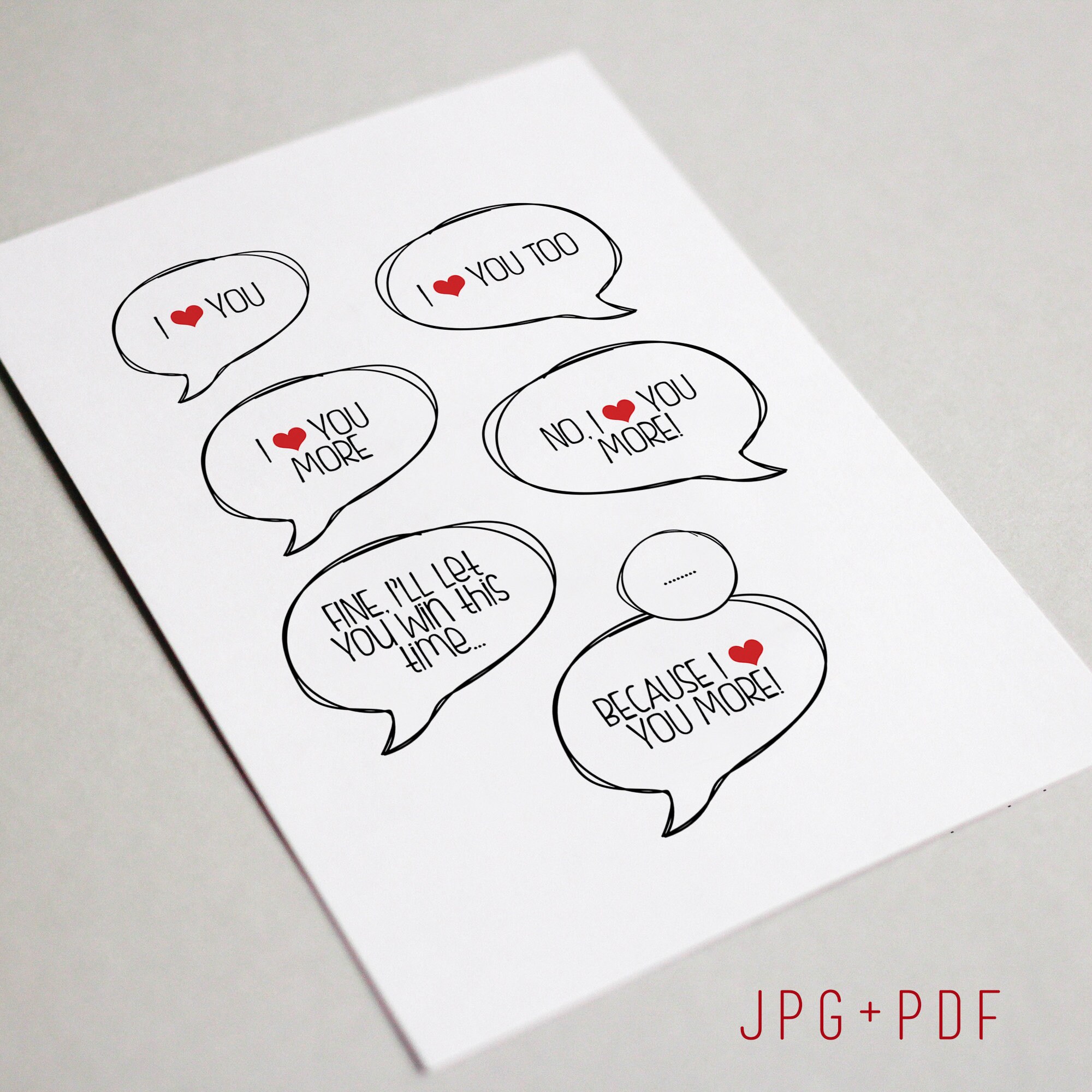 Love cards printable love cards love card for him love card Etsy