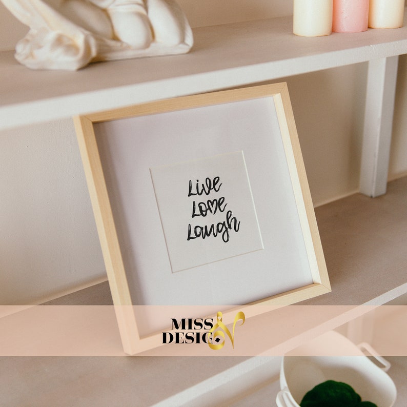 Live love laugh, typography art print, live love laugh sign, minimal art print, printable quote, inspiring art print, minimalist home decor image 4