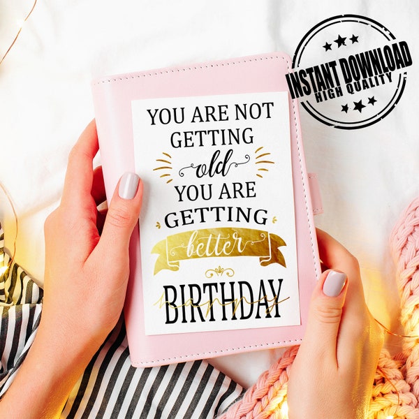 Printable birthday card, downloadable card,