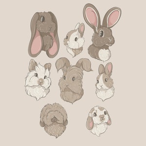 Digital print rabbit wall art, rabbit wall art, bunny art, rabbit art, rabbit illustration, instant download art, art print