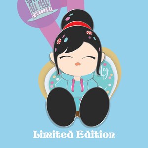 May include: A cartoon plushie illustration with the text "Plushies, Huggable & Loveable" on a light blue background. The plushie is a girl with black hair, a red headband, and a blue hoodie. The words "Limited Edition" are at the bottom.