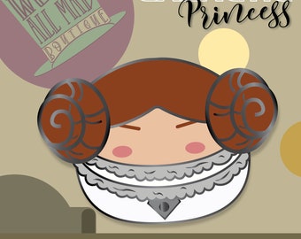 Galactic Princess Macaron Enamel Lapel Pin