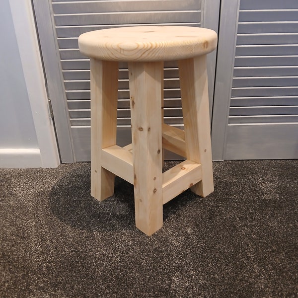 Tabouret/banc/table rond en bois