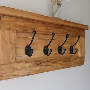 Wooden Rustic Coat Rack