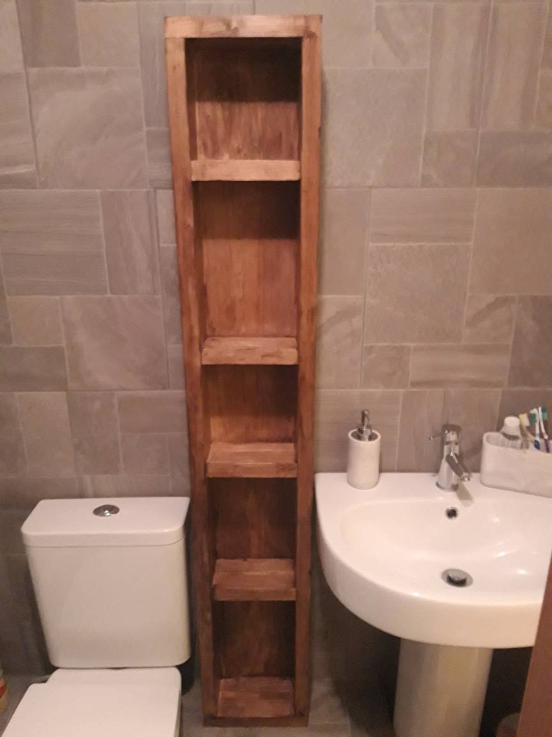 Wooden Shelving / Storage Unit. Bathroom Shelving / Storage Unit - Etsy