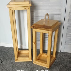 Handcrafted Rustic Wooden Lantern with Rope Handle