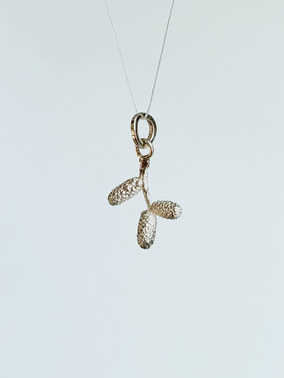 Hazel Twig Pendant Silver Twig Jewelry Twig Pendant Branch Etsy