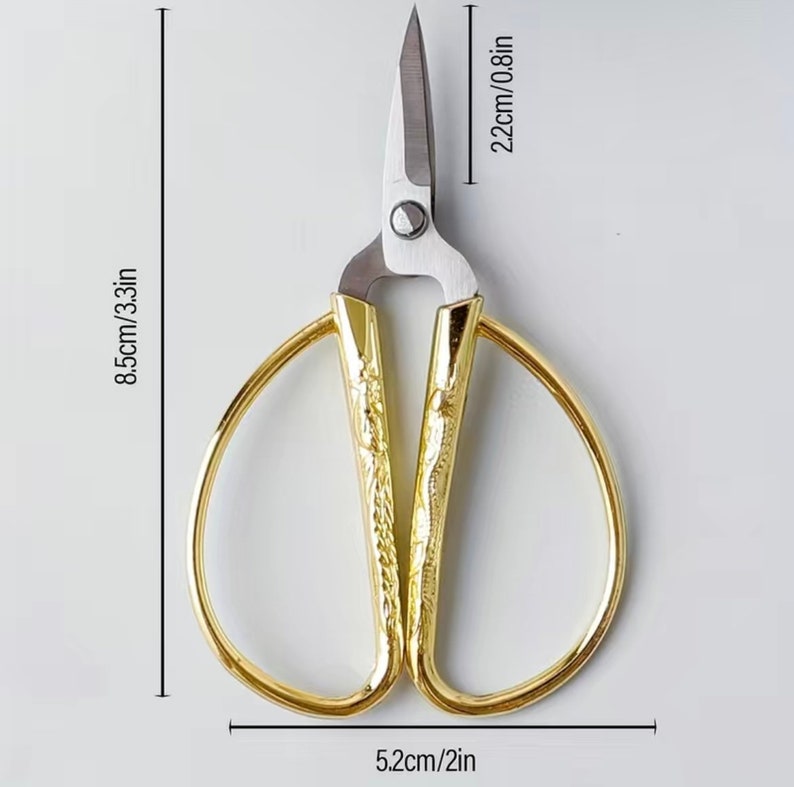 Golden Dragon stainless steel scissors for crafting image 2