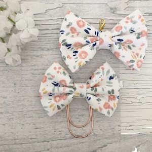 Soft Florals Fabric Bow