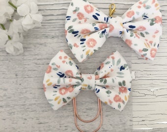 Soft Florals Fabric Bow