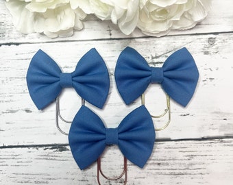 Denim Blue Fabric bows