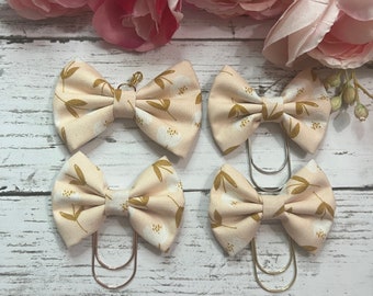 Mustard Blush Floral fabric bows