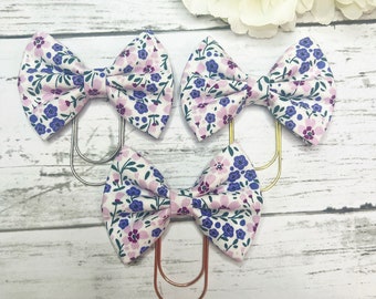 Spring Floral fabric bows