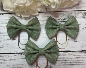 Sage fabric bows