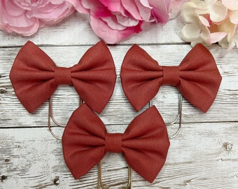 Copper Cotton Fabric Bows