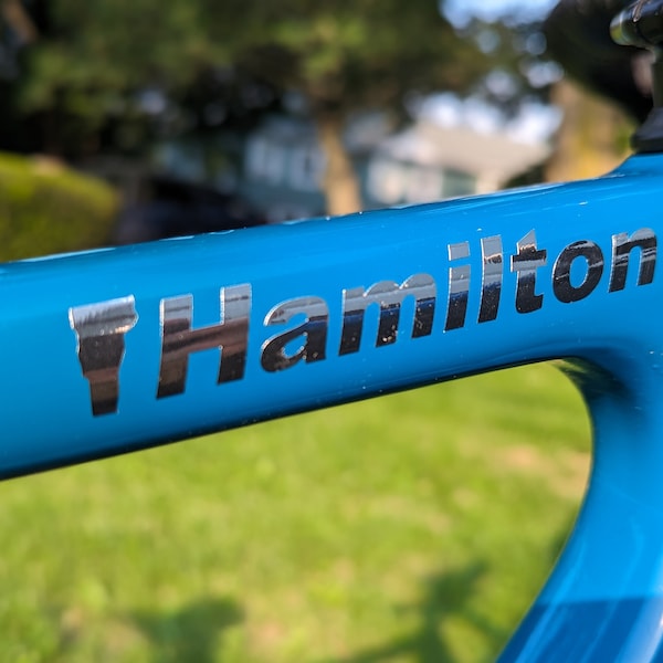 Bike Name Decal Etsy