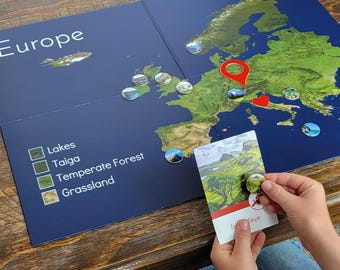 Europe Map & Biome Board (Double Sided)