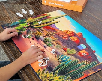 Sonoran Desert Biome Board & North America Map (Double Sided)