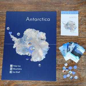 Antarctica Map & Biome Board (Double Sided)