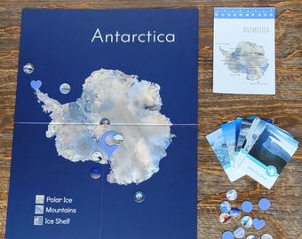 Antarctica Map & Biome Board (Double Sided)