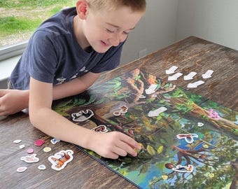Amazon Rainforest Biome Board & South America Map (Double Sided)