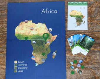 Africa Map & Biome Board (Double Sided)