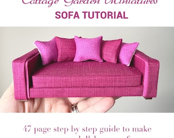 Digital Tutorial for dolls-house Sofa 1/12 scale - PDF