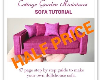 Digital Tutorial for dolls-house Sofa 1/12 scale - PDF