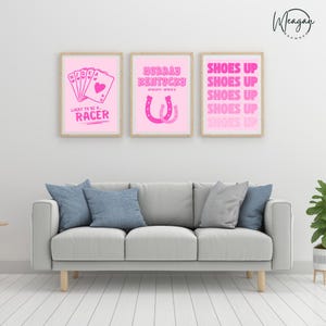 Pink Murray State University Prints Set of 3 | Trendy College Dorm Room Decor | Bar Cart Art | University Digital Prints |