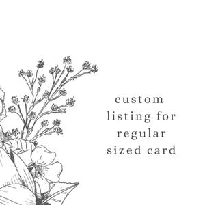 Fiche personnalisée pour une carte de format standard
