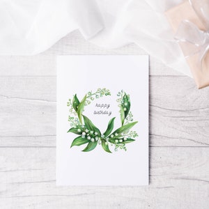 Lily of the Valley Birthdy Card