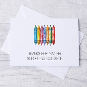 Carte de crayons de couleur