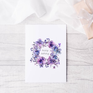 Violet Birthday Card