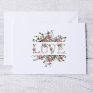 Carte d'amour floral