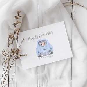 Blue Car Ever After Card