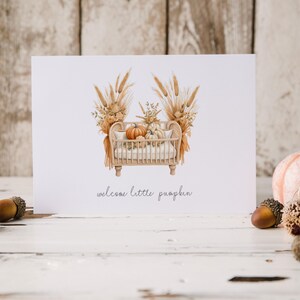 Carte de bienvenue petite citrouille