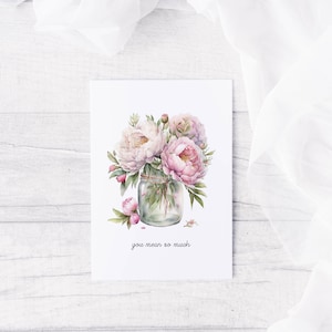 Carte de gentillesse pivoine
