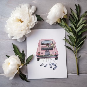 Pink Wedding Card