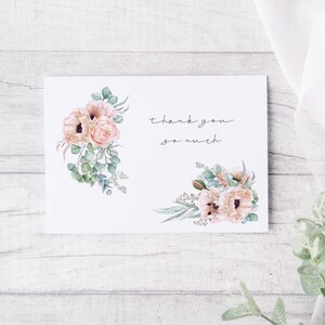 Carte de remerciement rose