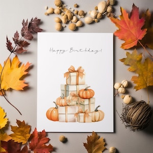 Happy Birthday Pumpkin Card
