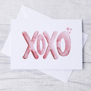 Carte XOXO rose