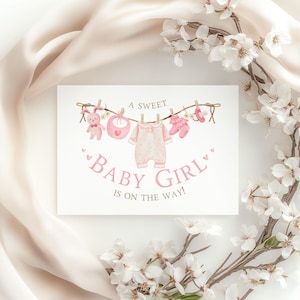 Baby Girl on the Way Card