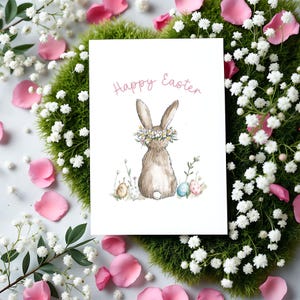 Carte de joyeux lapin de Pâques