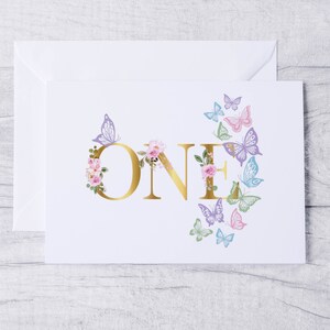 One Butterflies Birthday Card