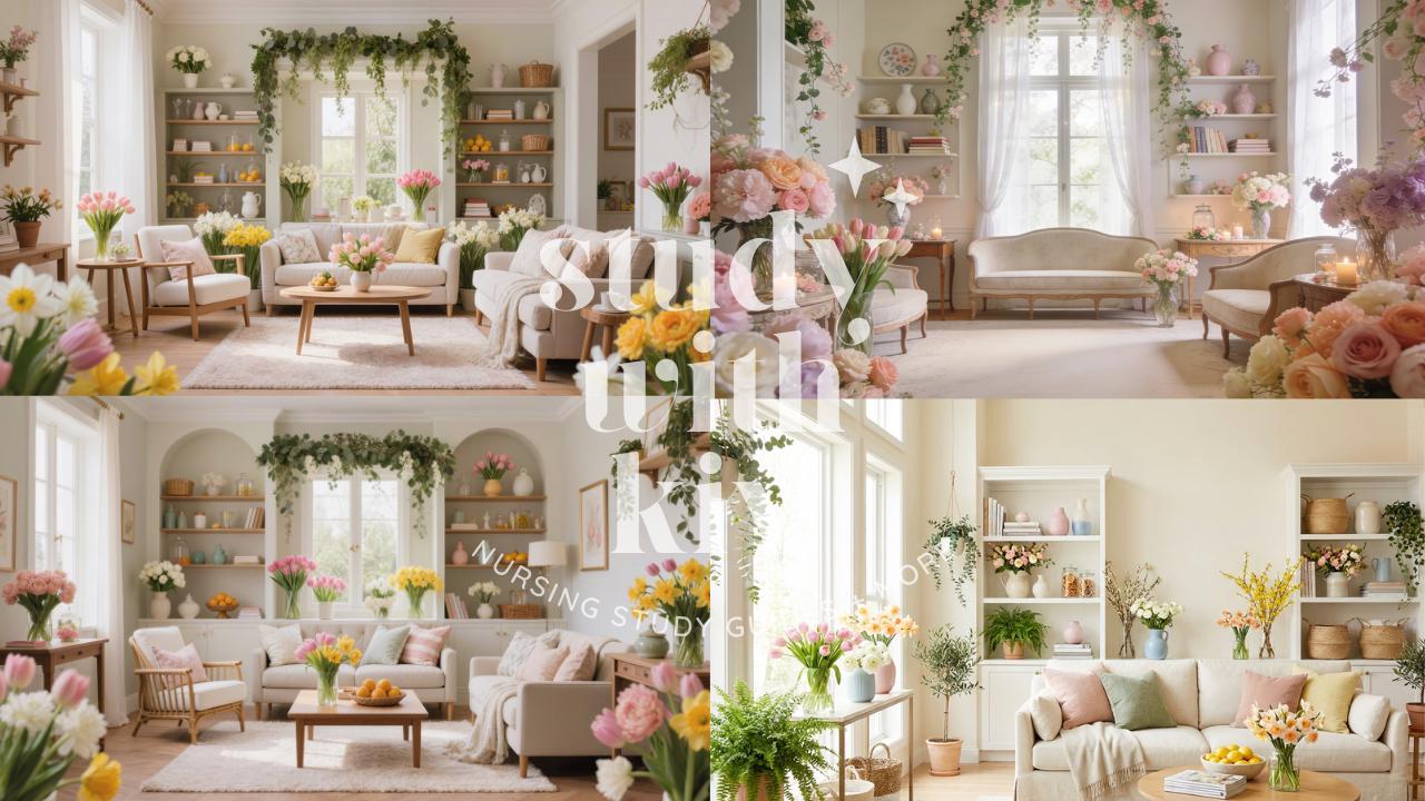 11 Spring Webcam Backgrounds | Romantic Spring Home Office Virtual ...