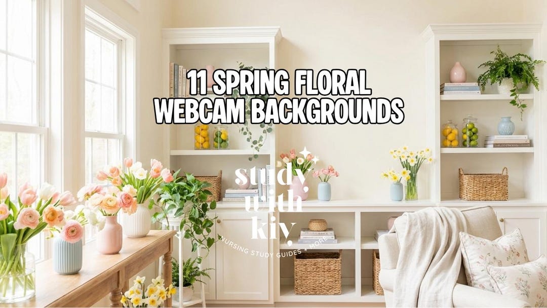 11 Spring Webcam Backgrounds | Romantic Spring Home Office Virtual ...
